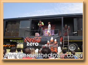 the Coca Cola stage truck at Trans net